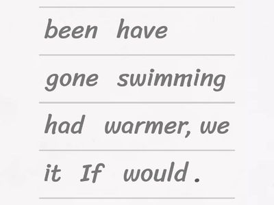 Third conditional: unjumble the sentences