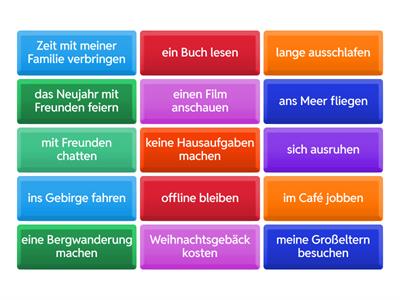 Was habe ich in den Weihnachtsferien gemacht?