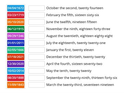 Dates in English