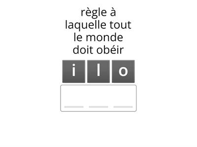 6ème - le collège et le collégien (lexique)