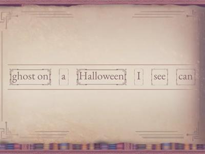 Make up a sentence/ Halloween