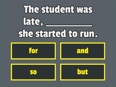 Giles -Coordinating Conjunctions: FANBOYS Review