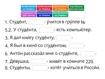 РКИ. Действительные причастия