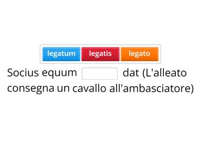 Esercizi sulla seconda declinazione