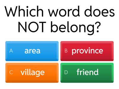 A Language for Women Only - Which word does NOT belong 