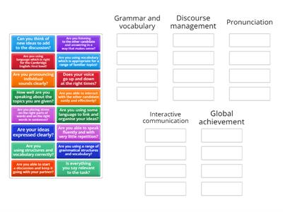 FCE Speaking assessment