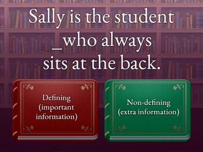 Defining/Non-defining relative clauses