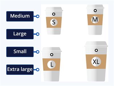 Ordering in a coffee shop: What size do you want?