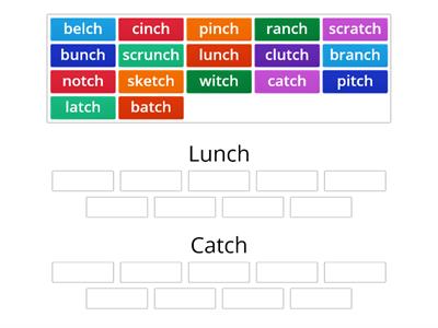  ch/tch Sort.          Catch Lunch 3.9