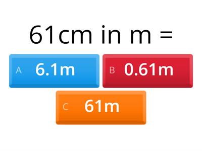 Converting between cm and m