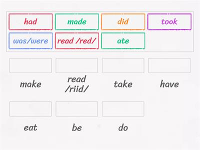 Irregular verbs - simple past