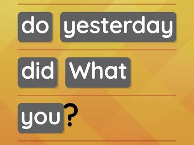 Past Simple Questions; Did