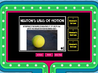 Which Law?  Newton's 3 Laws of Motion 