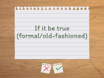 When / if subjunctives