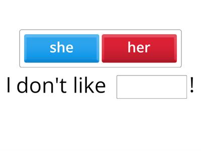 PRONOUNS: subject and object.