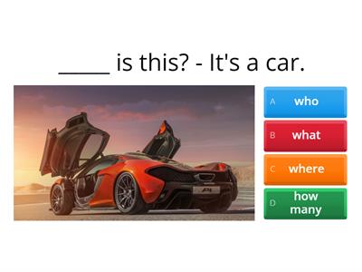 Who? What? Where? How many? 