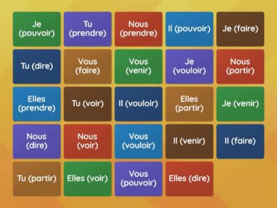 Verbes du 3ème groupe (présent)