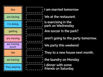 Present continuous and Present continuous for future plans