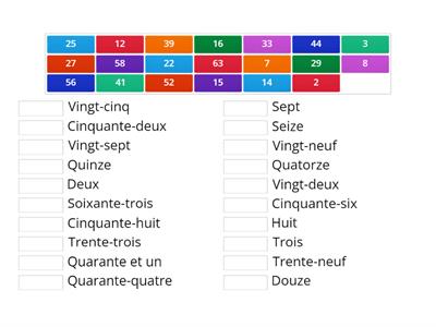 Les nombres 0-69