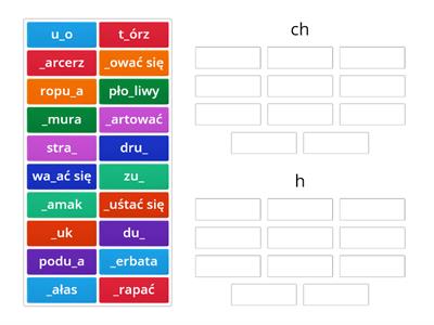 Pisownia "h" i "ch"