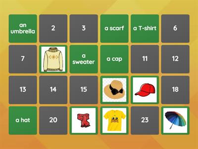 Vocabulary(Clothes) - Matching