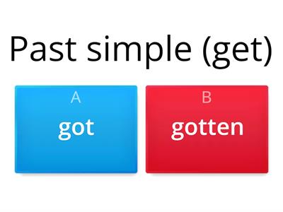 Past simple and past participle 