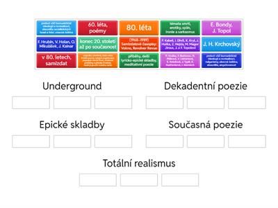 3/3 Přehled uměleckých směrů české poezie 20. století