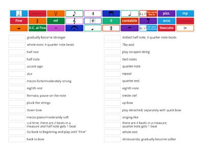 Suzuki Book 1 Musical terms