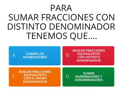 OPERACIONES CON FRACCIONES