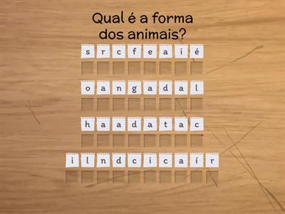 A forma dos animais