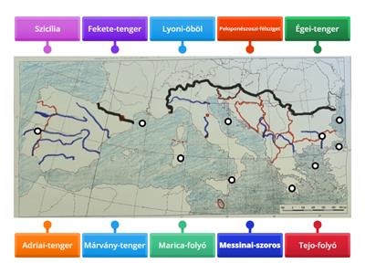  Dél-Európa folyói, tengerek, szorosok, félszigetek és szigetek 2.RÉSZ