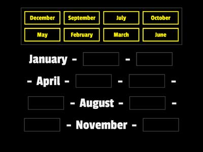 Months of the year