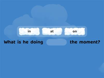 In/on/at prepositions of time practice