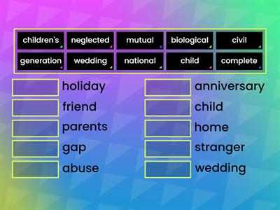 nmt family and  social life collocations