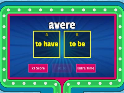 ARE Italian verbs (regular)