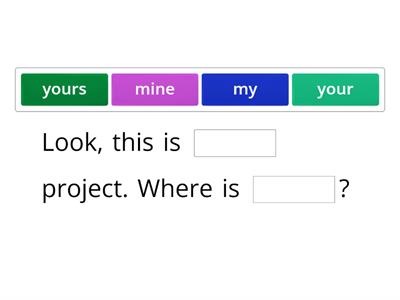 Subject, Possessive, Object Pronouns and Possessive Adjectives