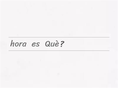 preguntar y decir la hora