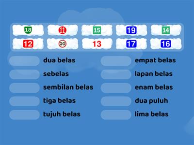 padanan nombor 11-20