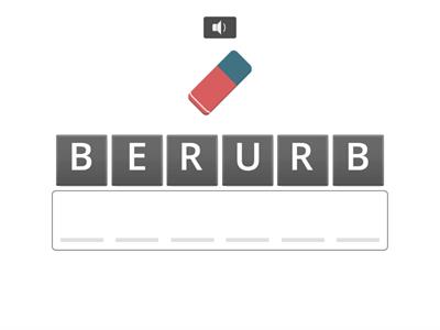 School objects (listen and unscramble)