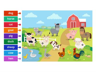 farm animals word wall