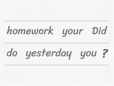 Past Simple (interrogative)