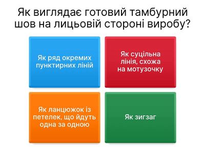 ВІКТОРИНА: "ЕКСПЕРТ ТАМБУРНОГО ШВА"