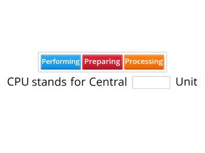 CPU, Ram and Storage