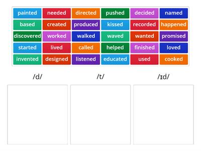 Pron 'ed' endings