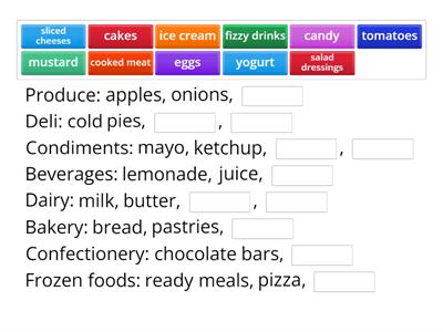 Supermarket Aisles and Products