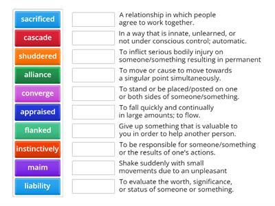 G6 Percy Jackson Vocabulary Quiz Chapter 8