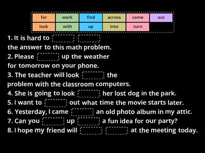 Gateway to the world B1 Phrasal verbs