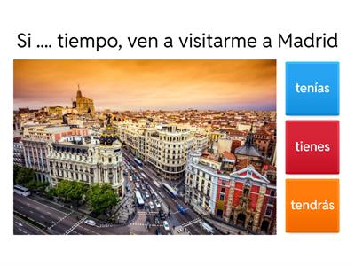 Oraciones condicionales primer tipo ELE A2