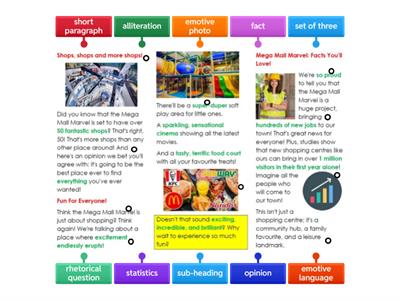 Persuasive leaflet features