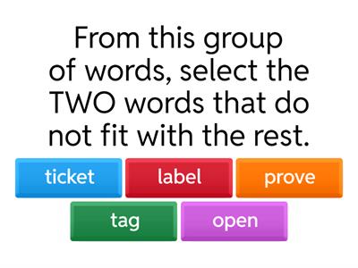 Verbal Classification / Analogies / Reasoning